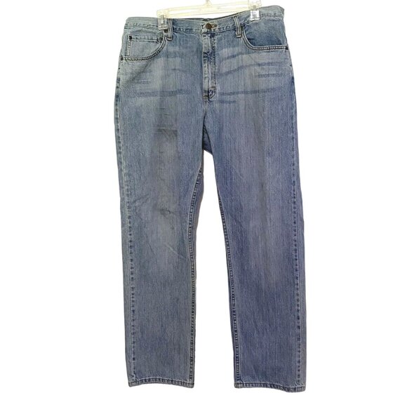 Wrangler Relaxed Fit Mens Jeans 38x32 Work Wear High Rise Boot Cut - Picture 3 of 6